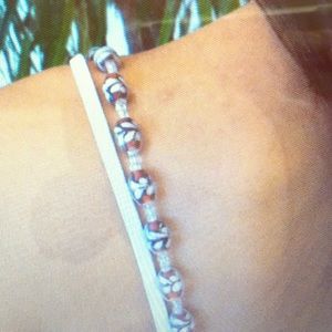 Black and Red Flowers adjustable Beaded Bra Straps